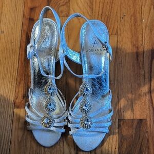 Adrianna Papell Gold Strappy Heels